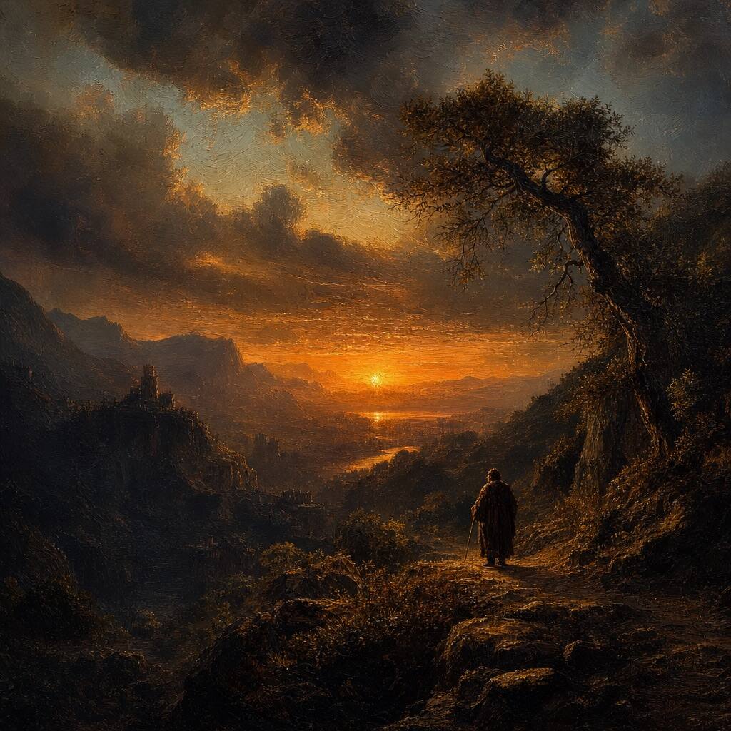AI faceless video preview in oil painting art style